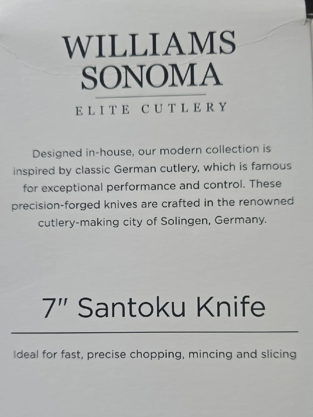 Williams Sonoma Elite Santoku Knife, 7
